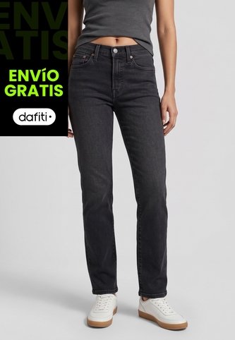 Jean Levi's Wedgie Straight Fit Gris Levis