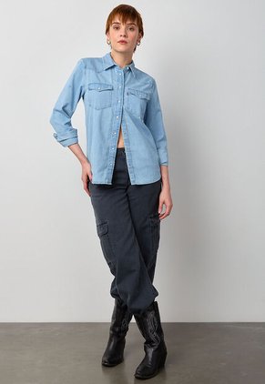 Camisa Denim Levi's The Ultimate Western Índigo Claro