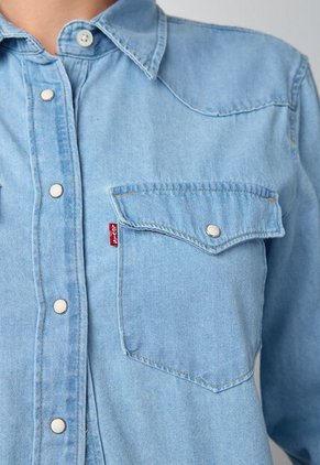 Camisa Denim Levi's The Ultimate Western Índigo Claro