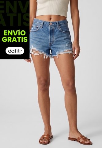 Short Denim Levi's 501 Original Fit Índigo Medio Levis