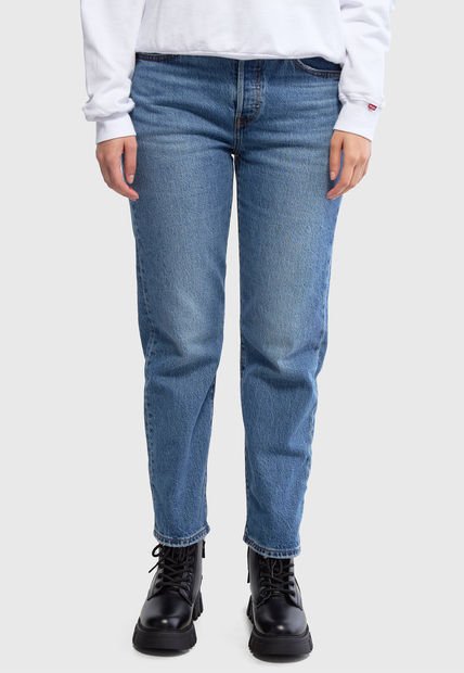 Jean Levi's 501 Original Cropped Fit Índigo Medio