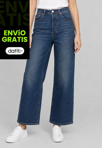 Jean Levi's Ribcage Straight Ankle Fit Índigo Oscuro Levis