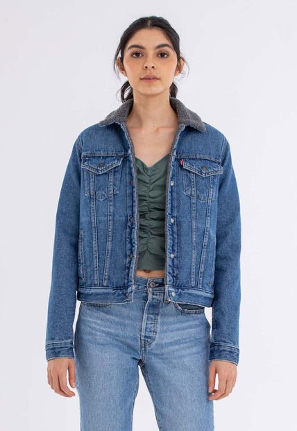 Chaqueta Denim Azul Índigo Levi's Sherpa Trucker