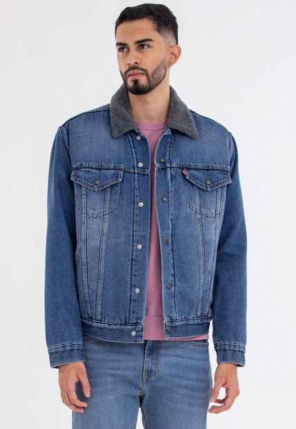 Chaqueta Denim Índigo Medio Levi's Sherpa Trucker