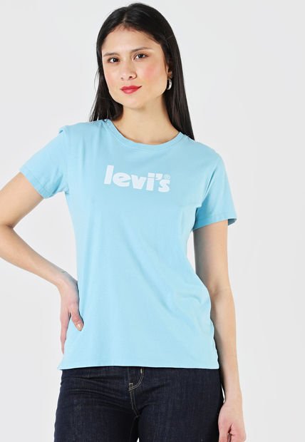 Camiseta Azul Celeste-Blanco Levi's