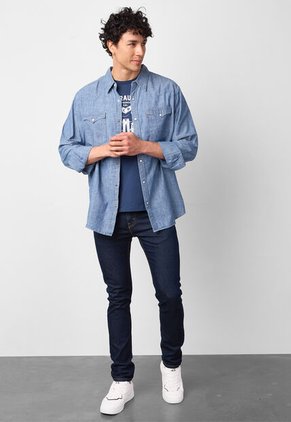 Camisa Denim Levi's Barstow Índigo Medio