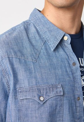 Camisa Denim Levi's Barstow Índigo Medio