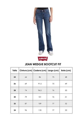 Jean Levi's Wedgie Bootcut Fit Índigo Claro