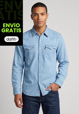 Camisa Denim Levi's The Barstow Western Índigo Claro Levis