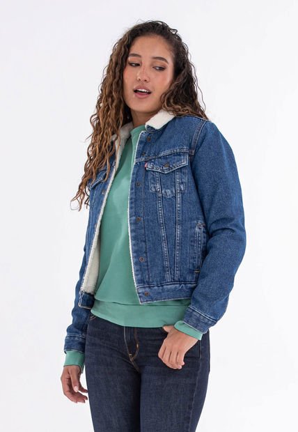 Chaqueta Denim Índigo Oscuro Levi's Sherpa Trucker