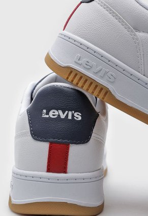Tenis Lifestyle Blanco-Azul Navy-Rojo Levi's Carson