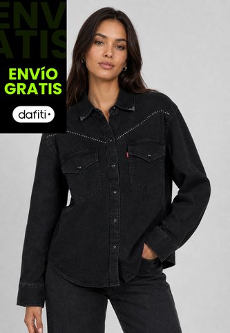 Camisa Denim Levi's Sawyer Western Gris Oscuro Levis