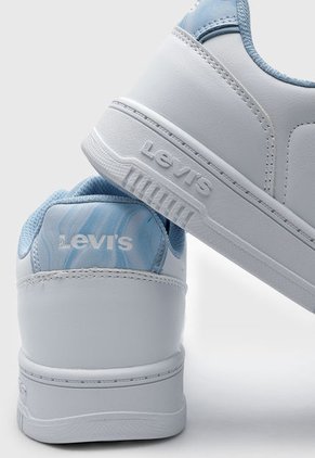 Tenis Lifestyle Blanco-Celeste Levi's Drive Hi