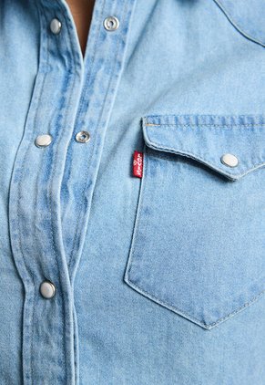 Camisa Denim Levi's Iconic Western Índigo Claro
