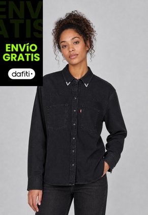 Camisa Denim Levi's Teadora Western Negro