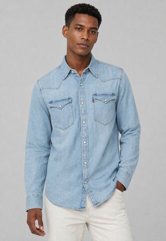Camisa Denim Levi's Barstow Western Índigo Claro Levis