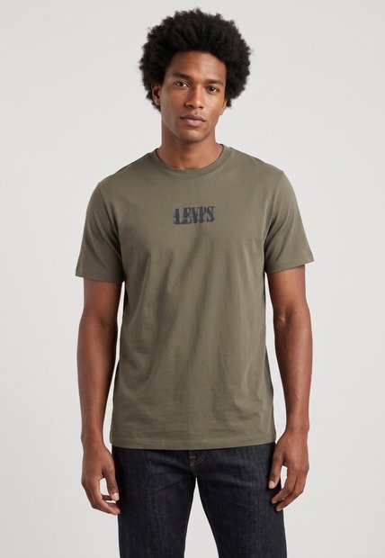 Camiseta Levi's Graphic Crewneck Verde Oliva