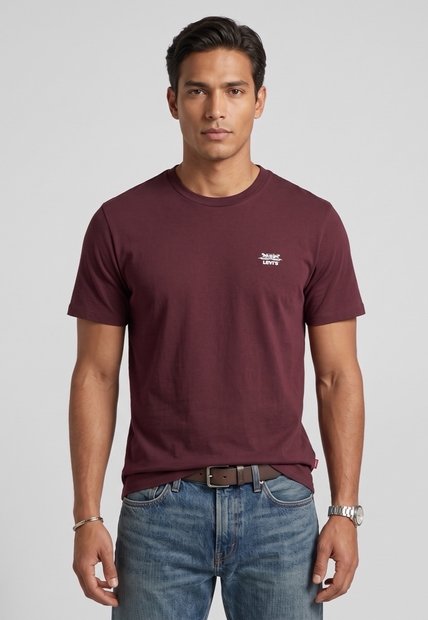 Camiseta Levi's Graphic Crewneck Vinotinto