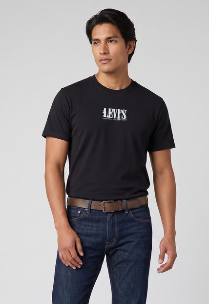 Camiseta Levi's Graphic Crewneck Negro
