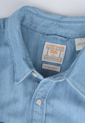 Camisa Denim Levi's The Barstow Western Índigo Claro