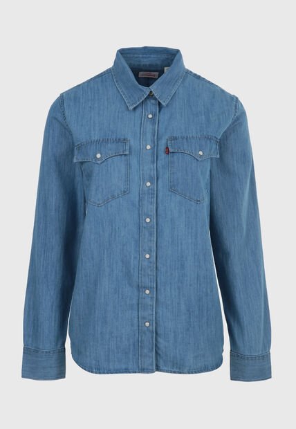 Camisa Denim Levi's Iconic Western Índigo Claro