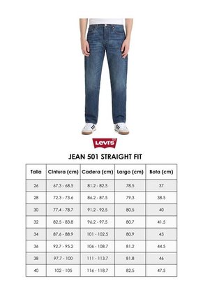 Jean Levi's 501 Straight Fit Índigo Oscuro