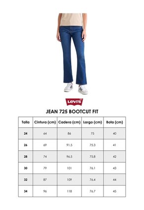 Jean Levi's 725 Bootcut Fit Índigo Oscuro