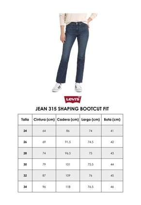 Jean Levi's 315 Shaping Bootcut Fit Índigo Oscuro