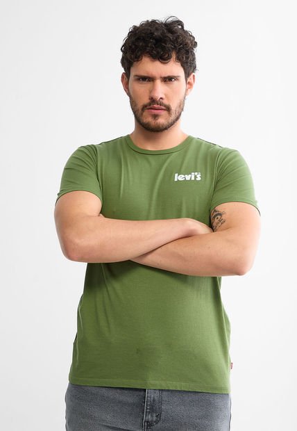 Camiseta Verde Oliva-Blanco Levi's