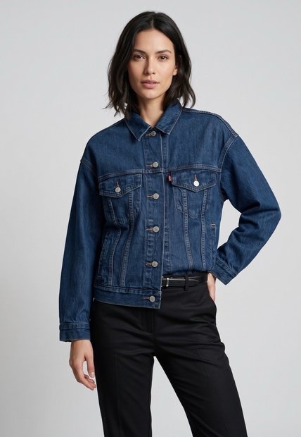 Chaqueta Denim Levi's Shrunken 90's Trucker Índigo Medio