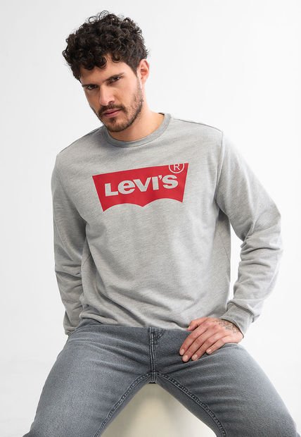 Buzo Gris-Rojo Levi's