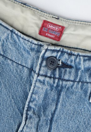 Jean Levi's XX Cargo Straight Fit Índigo Claro