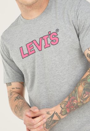 Camiseta Gris-Rosa-Negro Levi's Graphic