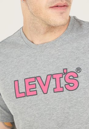 Camiseta Gris-Rosa-Negro Levi's Graphic