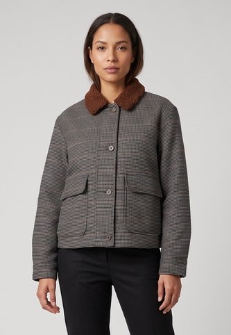 Chaqueta Levi's Bree Cropped Chore Sherpa Gris Levis