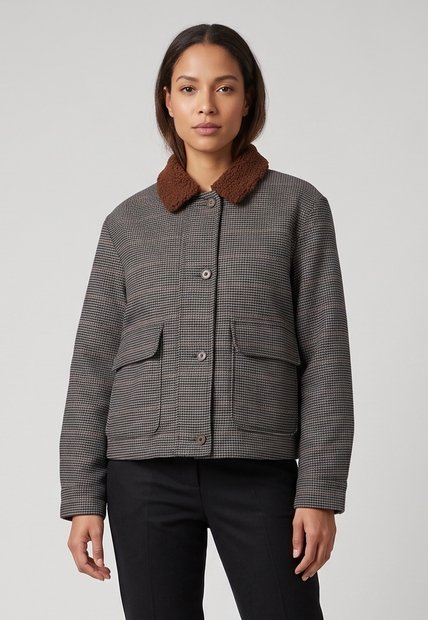 Chaqueta Levi's Bree Cropped Chore Sherpa Gris