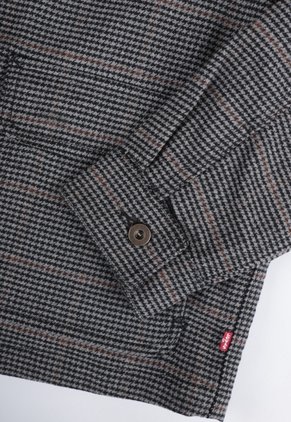 Chaqueta Levi's Bree Cropped Chore Sherpa Gris