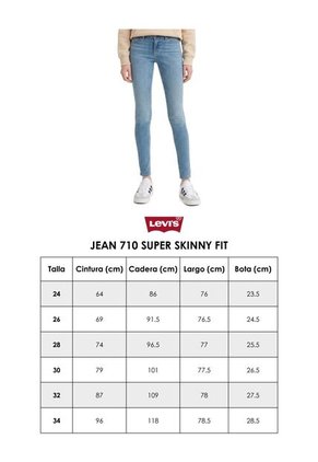 Jean Levi's 710 Super Skinny Fit Índigo Oscuro