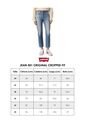 Jean Levi's 501 Original Cropped Fit Índigo Oscuro de Levis