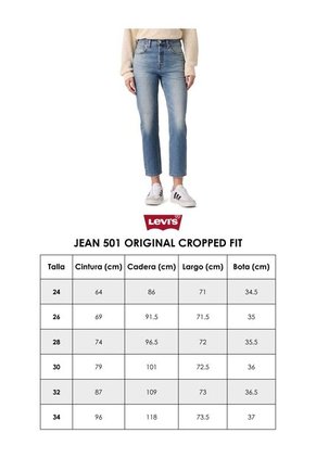 Jean Levi's 501 Original Cropped Fit Índigo Oscuro