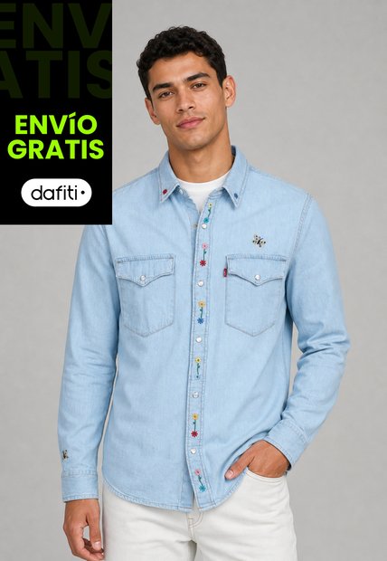 Camisa Denim Levi's Western Índigo Claro