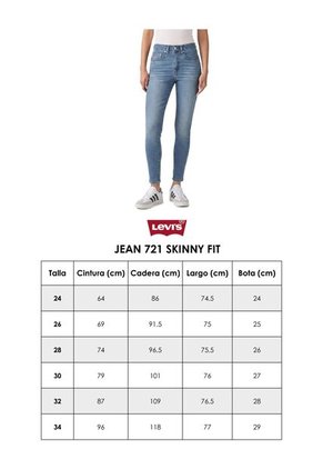 Jean Levi's 721 Skinny Fit Índigo Medio