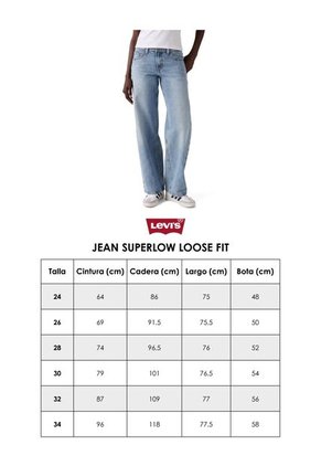 Jean Levi's Superlow Loose Fit Índigo Claro