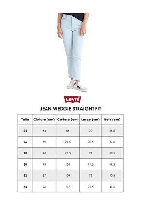 Jean Levi's Wedgie Straight Fit Índigo Medio