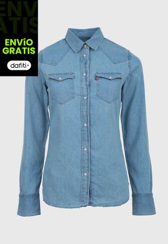 Camisa Denim Levi's Iconic Western Índigo Claro Levis