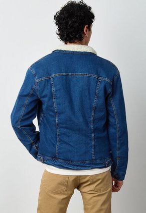 Chaqueta Denim Levi's Sherpa Trucker Índigo Medio