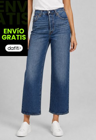 Jean Levi's Ribcage Straight Ankle Fit índigo Medio Levis