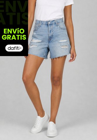Short Denim  Levi's Ribcage Zip Fit Índigo Claro Levis
