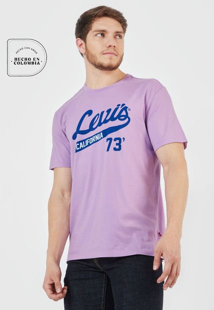 Camiseta Lila-Azul-Blanco Levi's