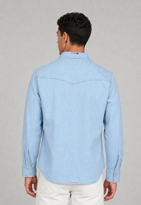 Camisa Denim Levi's Western Índigo Claro